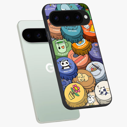  Coins Patterns phone case For Google Pixel 11 Pro showing premium glass back cover with detailed artwork