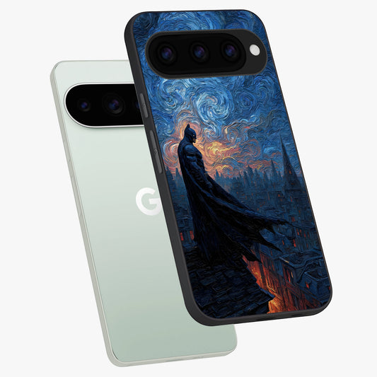  Dark Knight Dusk phone case For Google Pixel 11 Pro showing premium glass back cover with detailed artwork