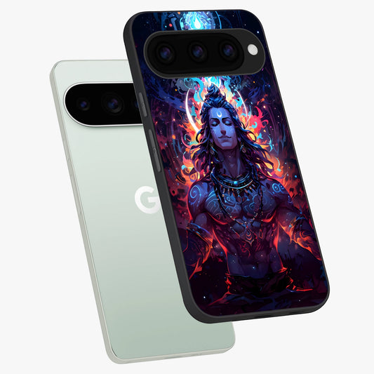  Divine Fire Shiv phone case For Google Pixel 11 Pro showing premium glass back cover with detailed artwork