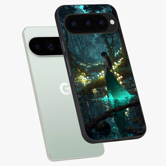  Enchanted Forest Glow phone case For Google Pixel 11 Pro showing premium glass back cover with detailed artwork