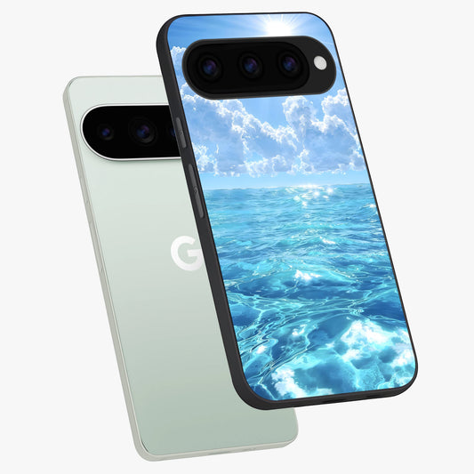  Endless Ocean Horizon phone case For Google Pixel 11 Pro showing premium glass back cover with detailed artwork