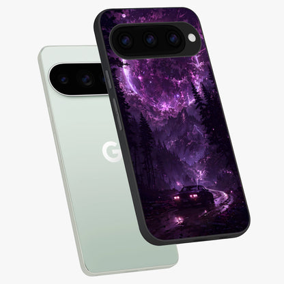  Eternal Cosmic Drive phone case For Google Pixel 11 Pro showing premium glass back cover with detailed artwork