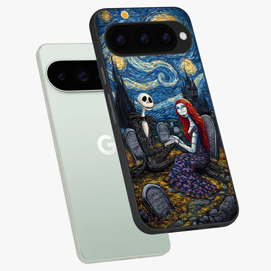  Eternal Night Love phone case For Google Pixel 11 Pro showing premium glass back cover with detailed artwork