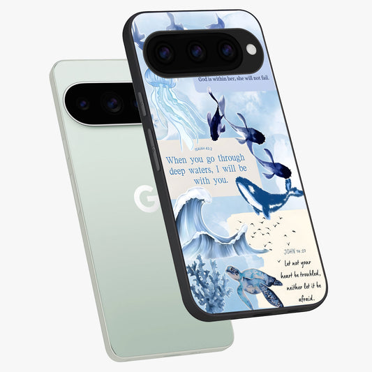  Faithful Ocean Promise phone case For Google Pixel 11 Pro showing premium glass back cover with detailed artwork