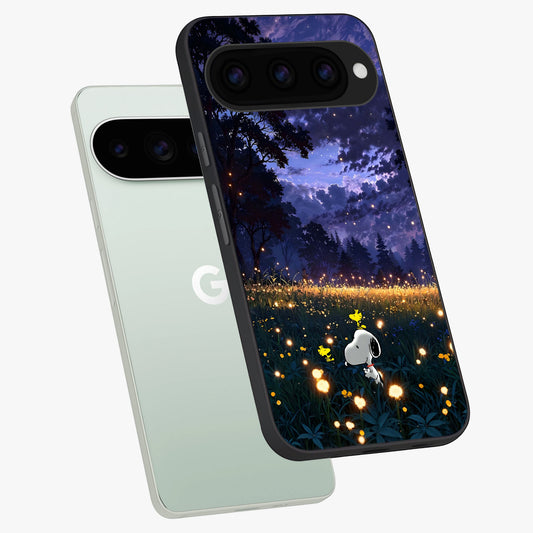  Firefly Meadow Magic phone case For Google Pixel 11 Pro showing premium glass back cover with detailed artwork