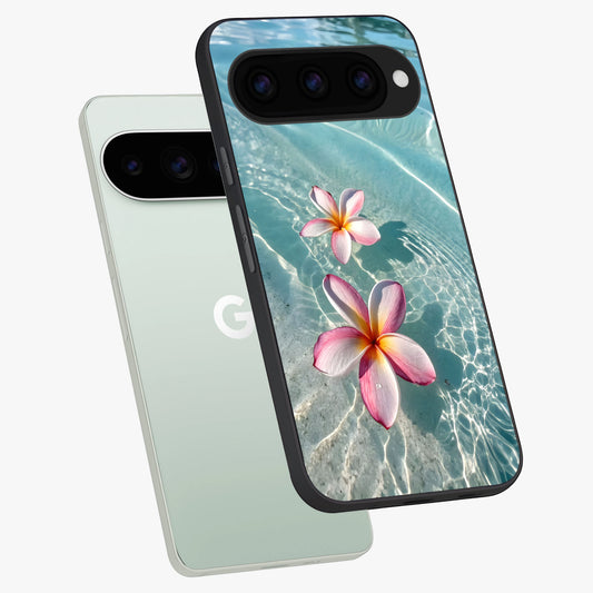  Floating Bloom Bliss phone case For Google Pixel 11 Pro showing premium glass back cover with detailed artwork