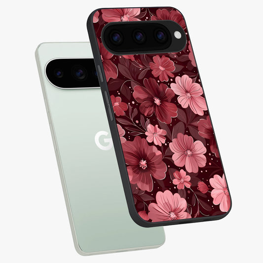  Flower Blush Bloom phone case For Google Pixel 11 Pro showing premium glass back cover with detailed artwork