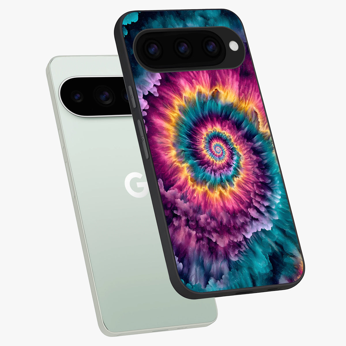  Galactic Spiral Burst phone case For Google Pixel 11 Pro showing premium glass back cover with detailed artwork