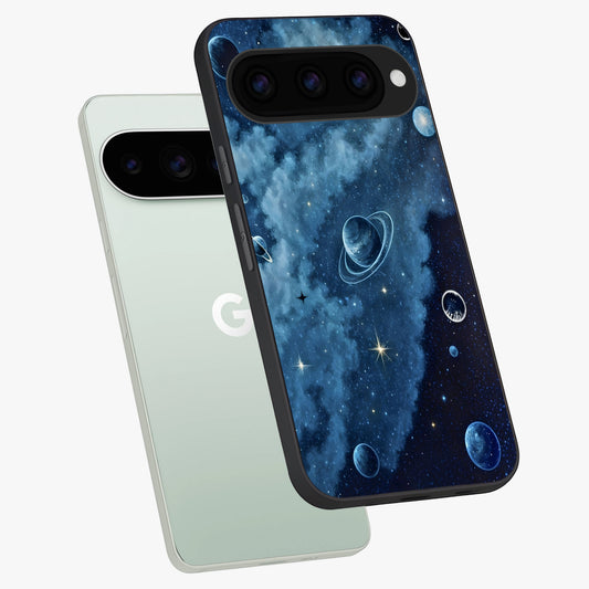  Galaxy Dream Space phone case For Google Pixel 11 Pro showing premium glass back cover with detailed artwork