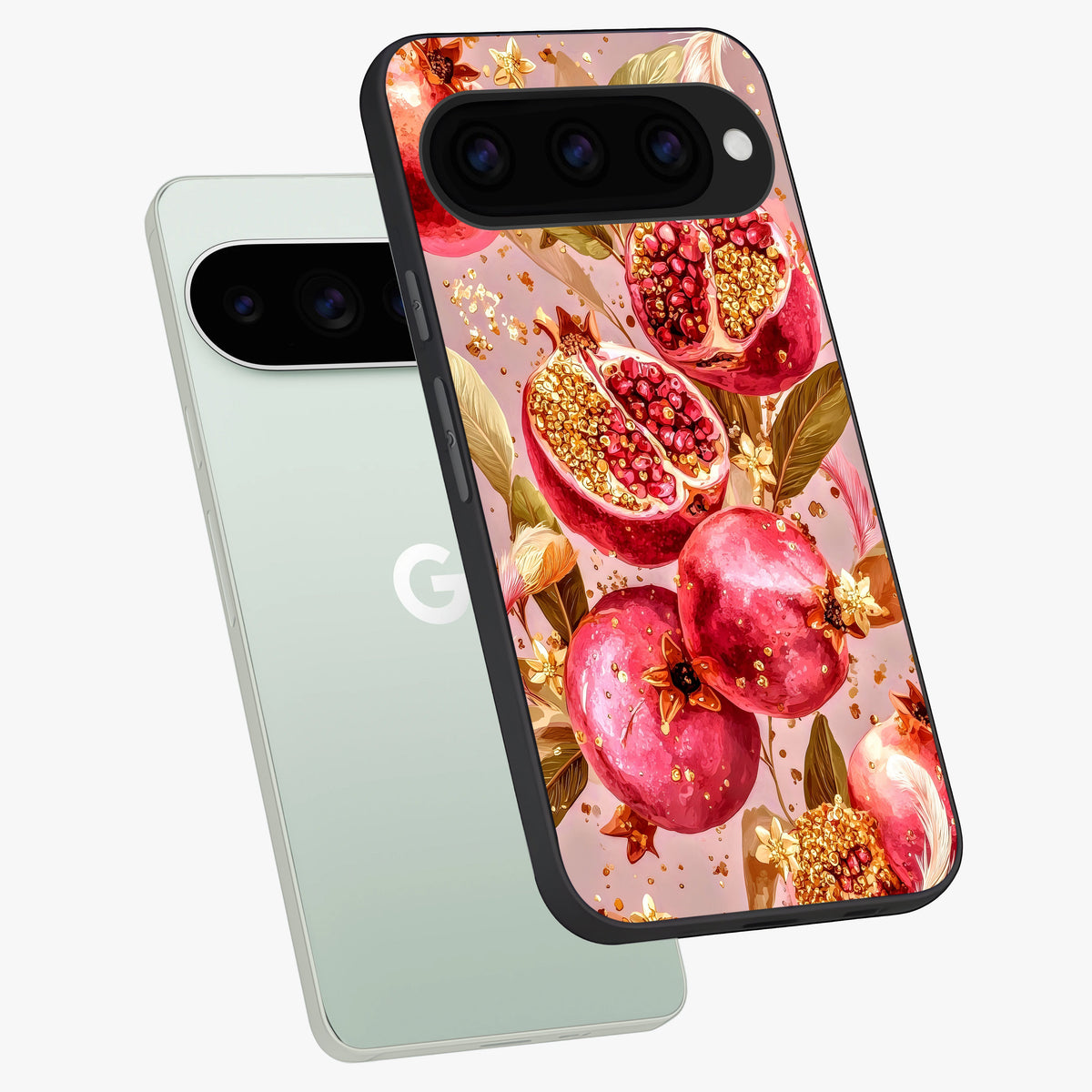  Golden Bloom Glow phone case For Google Pixel 11 Pro showing premium glass back cover with detailed artwork