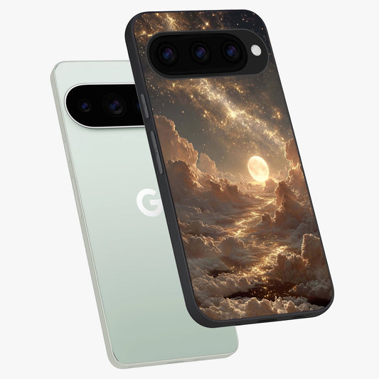  Golden Sky Dream phone case For Google Pixel 11 Pro showing premium glass back cover with detailed artwork