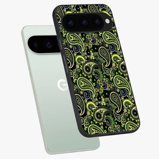  Green Lemon phone case For Google Pixel 11 Pro showing premium glass back cover with detailed artwork