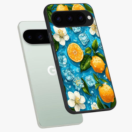  Ice Cube With Orange phone case For Google Pixel 11 Pro showing premium glass back cover with detailed artwork