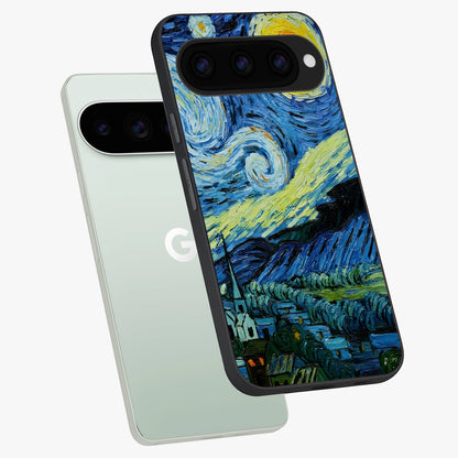  Inspired Van Gogh Art phone case For Google Pixel 11 Pro showing premium glass back cover with detailed artwork