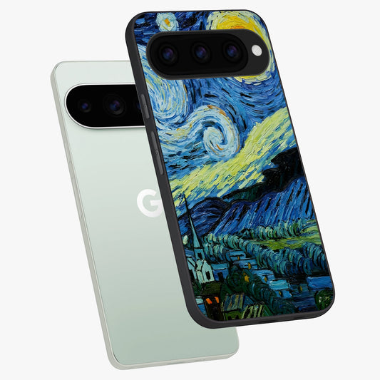  Inspired Van Gogh Art phone case For Google Pixel 11 Pro showing premium glass back cover with detailed artwork