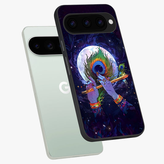  Krishna Hands Art phone case For Google Pixel 11 Pro showing premium glass back cover with detailed artwork