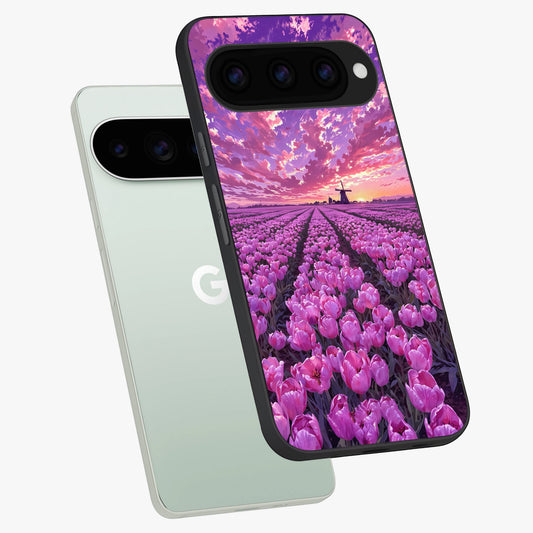  Lavender Dream Skies phone case For Google Pixel 11 Pro showing premium glass back cover with detailed artwork