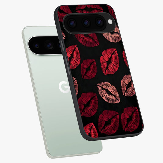  Midnight Kiss Love phone case For Google Pixel 11 Pro showing premium glass back cover with detailed artwork