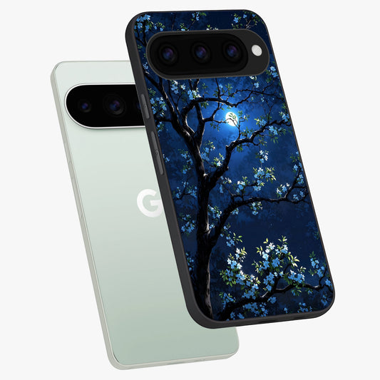  Mystic Floral Night phone case For Google Pixel 11 Pro showing premium glass back cover with detailed artwork