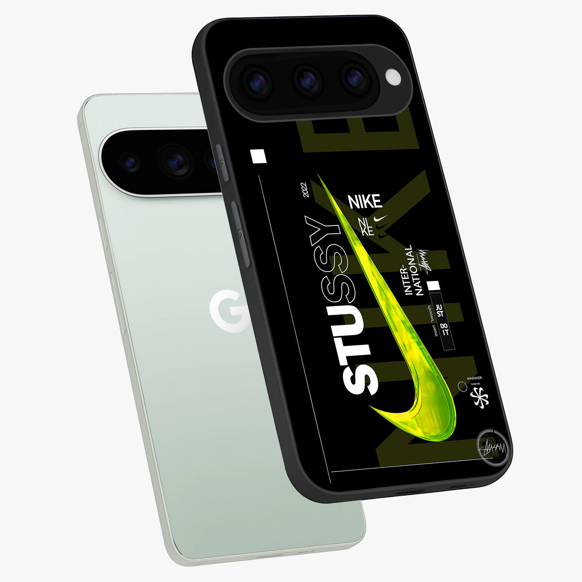  Neon Street Edition phone case For Google Pixel 11 Pro showing premium glass back cover with detailed artwork