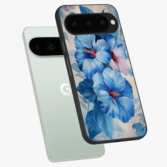  Ocean Hibiscus Grace phone case For Google Pixel 11 Pro showing premium glass back cover with detailed artwork