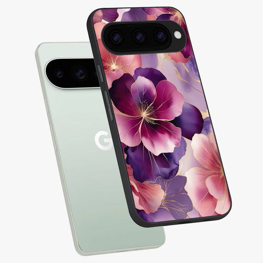  Pink Bouquet Florals phone case For Google Pixel 11 Pro showing premium glass back cover with detailed artwork