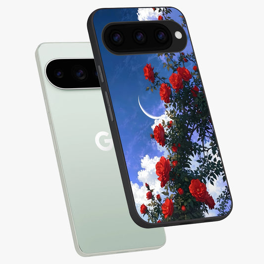  Rose Drift Flowers phone case For Google Pixel 11 Pro showing premium glass back cover with detailed artwork