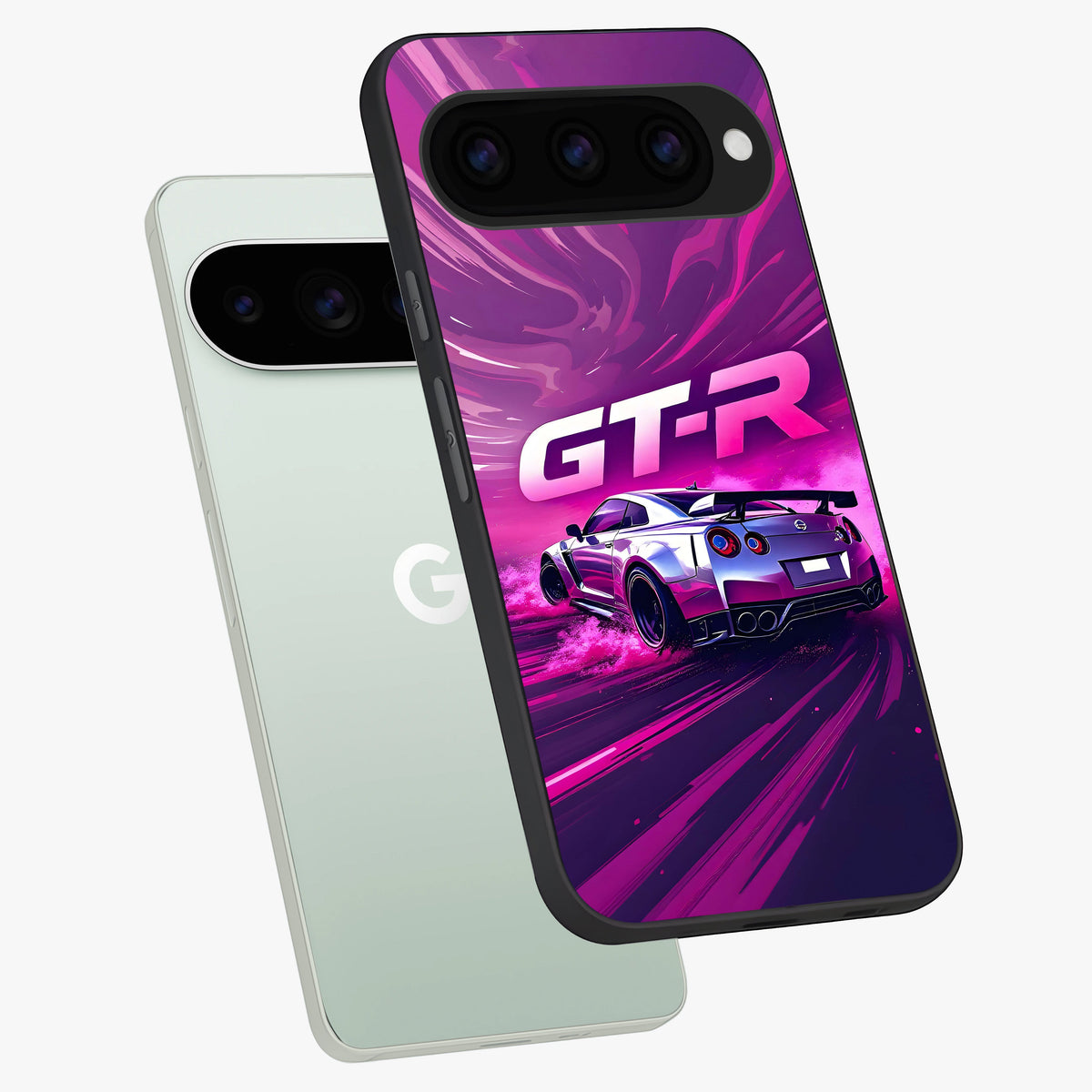  Speed Drift Legend phone case For Google Pixel 11 Pro showing premium glass back cover with detailed artwork