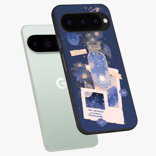  Starlit Cosmic Jar phone case For Google Pixel 11 Pro showing premium glass back cover with detailed artwork