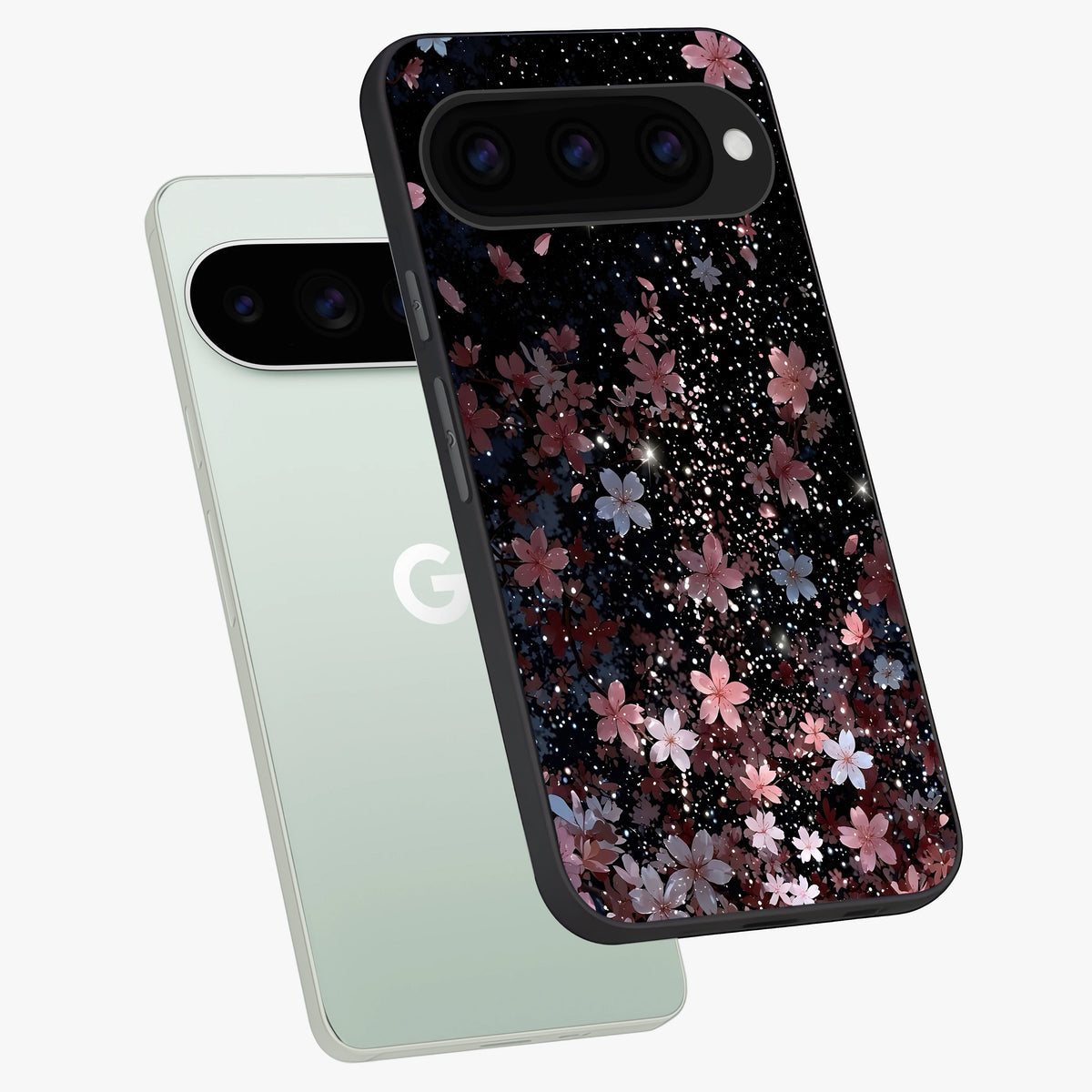  Starlit Flower Dreams phone case For Google Pixel 11 Pro showing premium glass back cover with detailed artwork