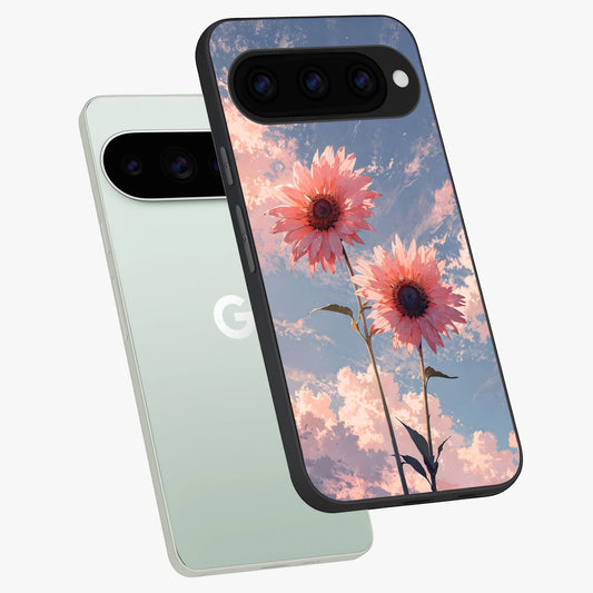  Sun Moon Balance phone case For Google Pixel 11 Pro showing premium glass back cover with detailed artwork