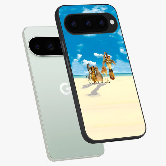  Tropical Fun Squad phone case For Google Pixel 11 Pro showing premium glass back cover with detailed artwork