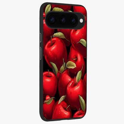  Apple Pattern back cover For Google Pixel 11 Pro slim fit glass case with vibrant aesthetic design