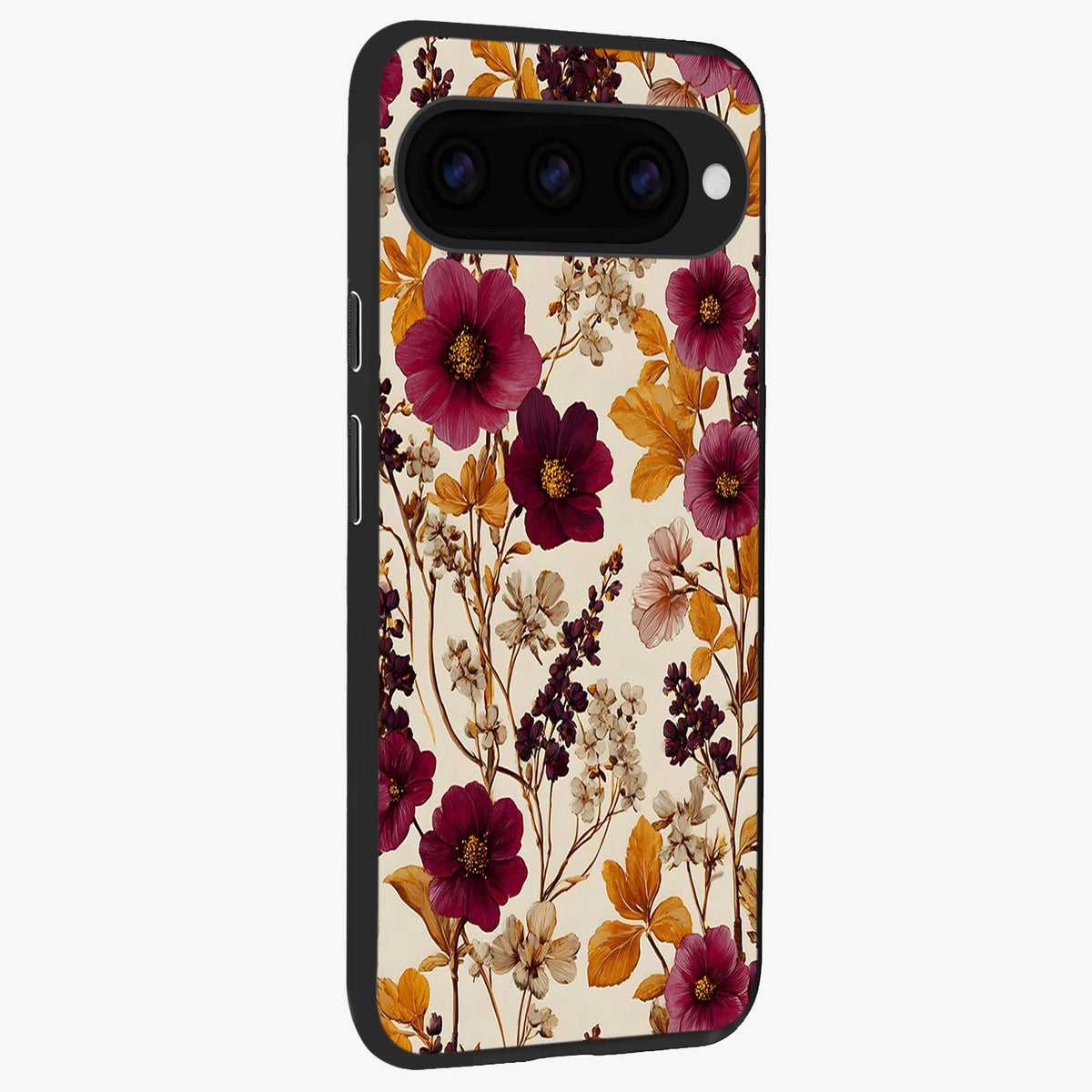  Autumn Wine Bloom back cover For Google Pixel 11 Pro slim fit glass case with vibrant aesthetic design