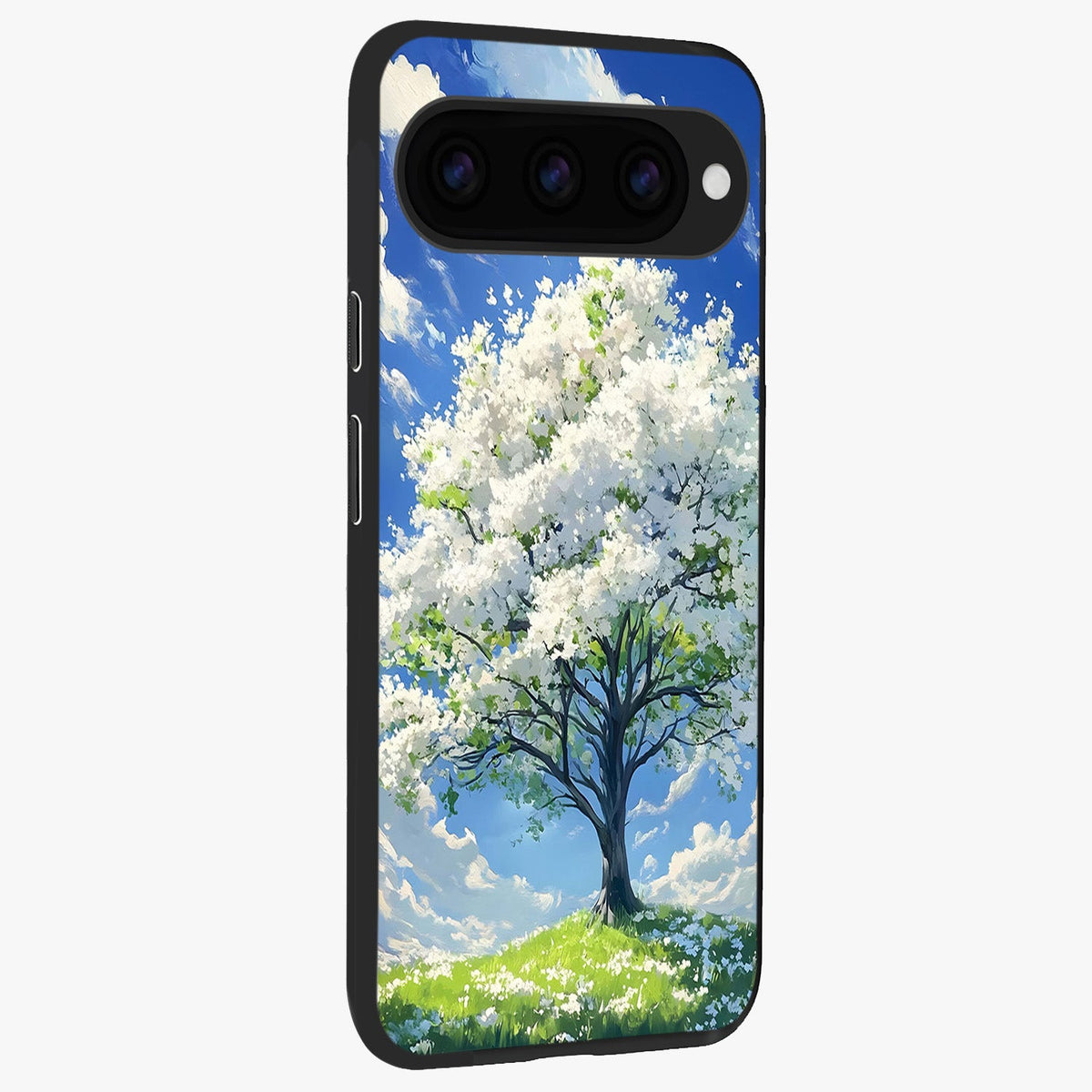  Blossom Sky Serenity back cover For Google Pixel 11 Pro slim fit glass case with vibrant aesthetic design