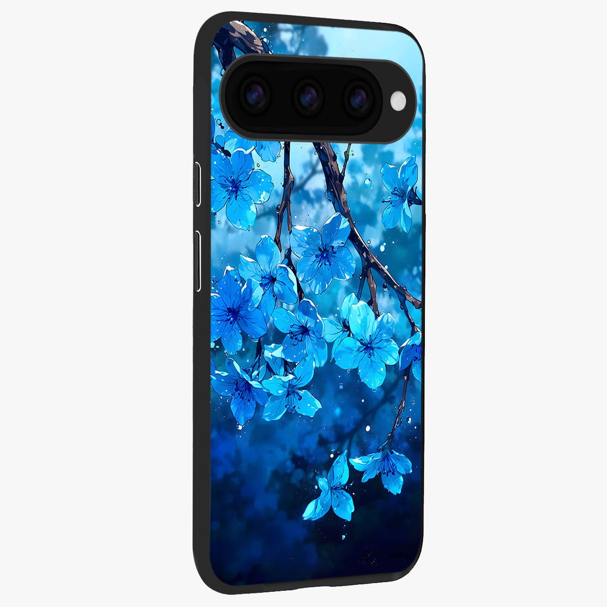  Blue Blossoms Branch back cover For Google Pixel 11 Pro slim fit glass case with vibrant aesthetic design