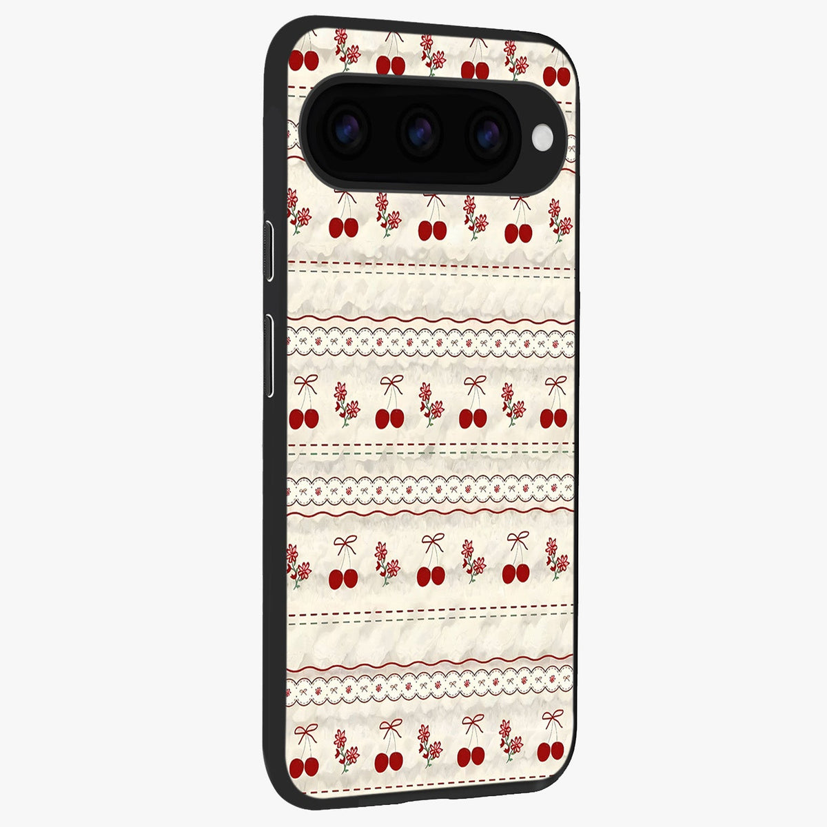  Cherry Bloom Charm back cover For Google Pixel 11 Pro slim fit glass case with vibrant aesthetic design
