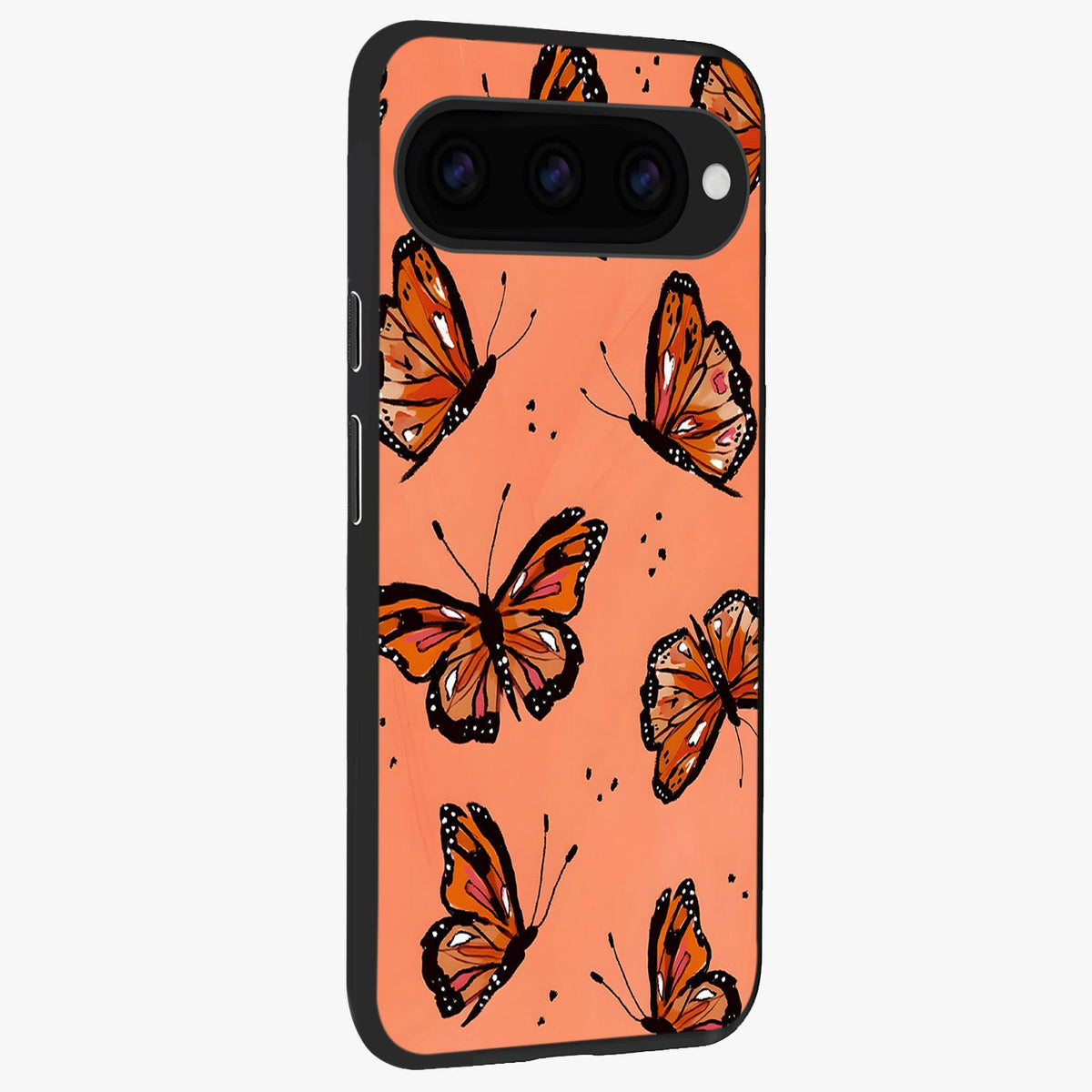  Coral Wing Butterfly back cover For Google Pixel 11 Pro slim fit glass case with vibrant aesthetic design