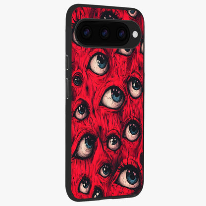  Crimson Watch Eyes back cover For Google Pixel 11 Pro slim fit glass case with vibrant aesthetic design
