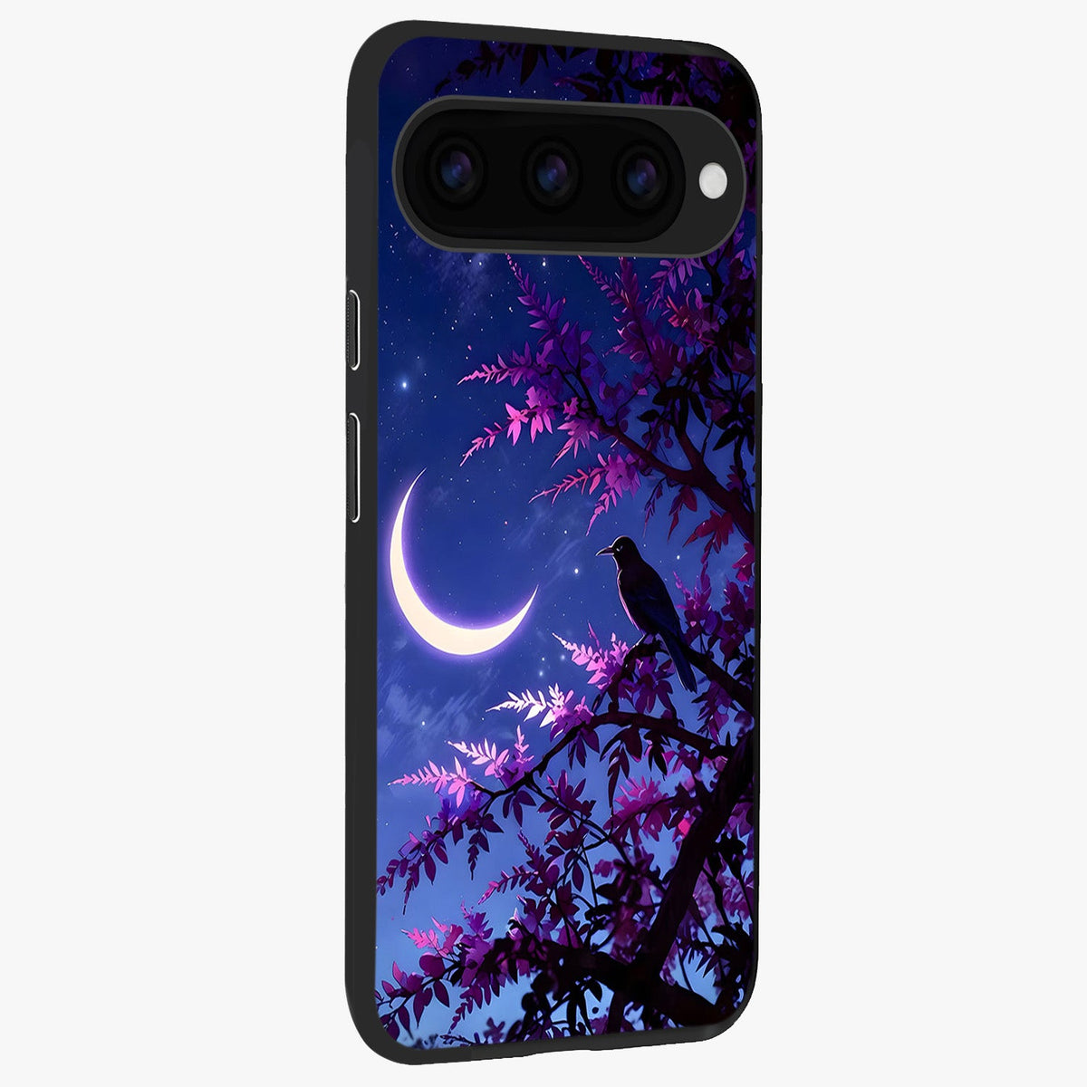  Crow And Moon Scenery back cover For Google Pixel 11 Pro slim fit glass case with vibrant aesthetic design