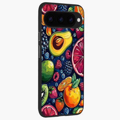  Cute Fruits Art back cover For Google Pixel 11 Pro slim fit glass case with vibrant aesthetic design