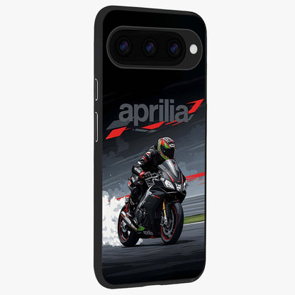  Dark Aprilla back cover For Google Pixel 11 Pro slim fit glass case with vibrant aesthetic design