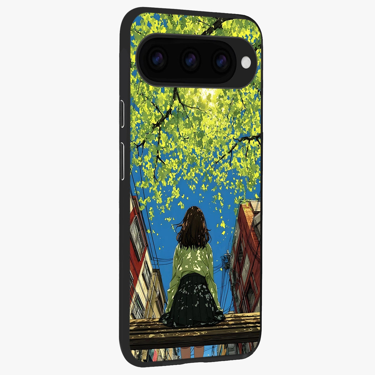  Golden Leaves Glow back cover For Google Pixel 11 Pro slim fit glass case with vibrant aesthetic design