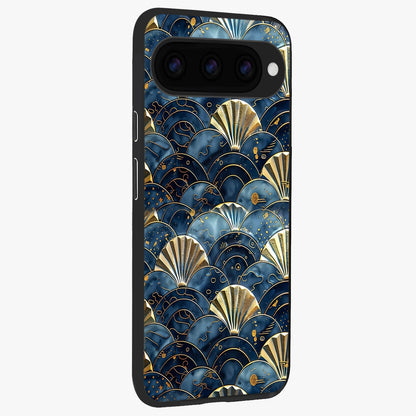  Golden Wave Luxe back cover For Google Pixel 11 Pro slim fit glass case with vibrant aesthetic design