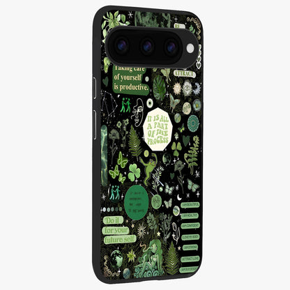  Green Mandala Pattern back cover For Google Pixel 11 Pro slim fit glass case with vibrant aesthetic design