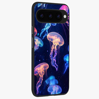  Jellyfish Pattern back cover For Google Pixel 11 Pro slim fit glass case with vibrant aesthetic design