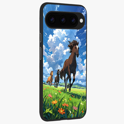  Majestic Horses Galloping back cover For Google Pixel 11 Pro slim fit glass case with vibrant aesthetic design