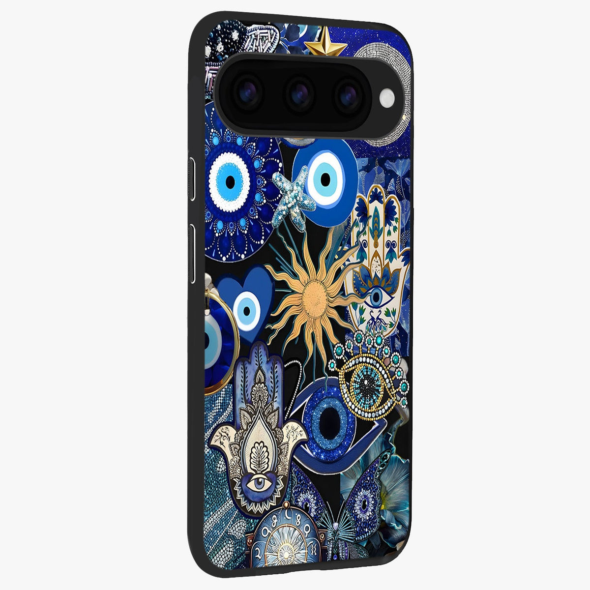  Mystic Blue Evil Eye back cover For Google Pixel 11 Pro slim fit glass case with vibrant aesthetic design