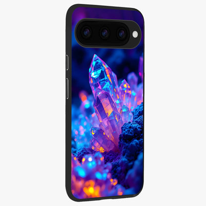  Neon Aura Shards back cover For Google Pixel 11 Pro slim fit glass case with vibrant aesthetic design