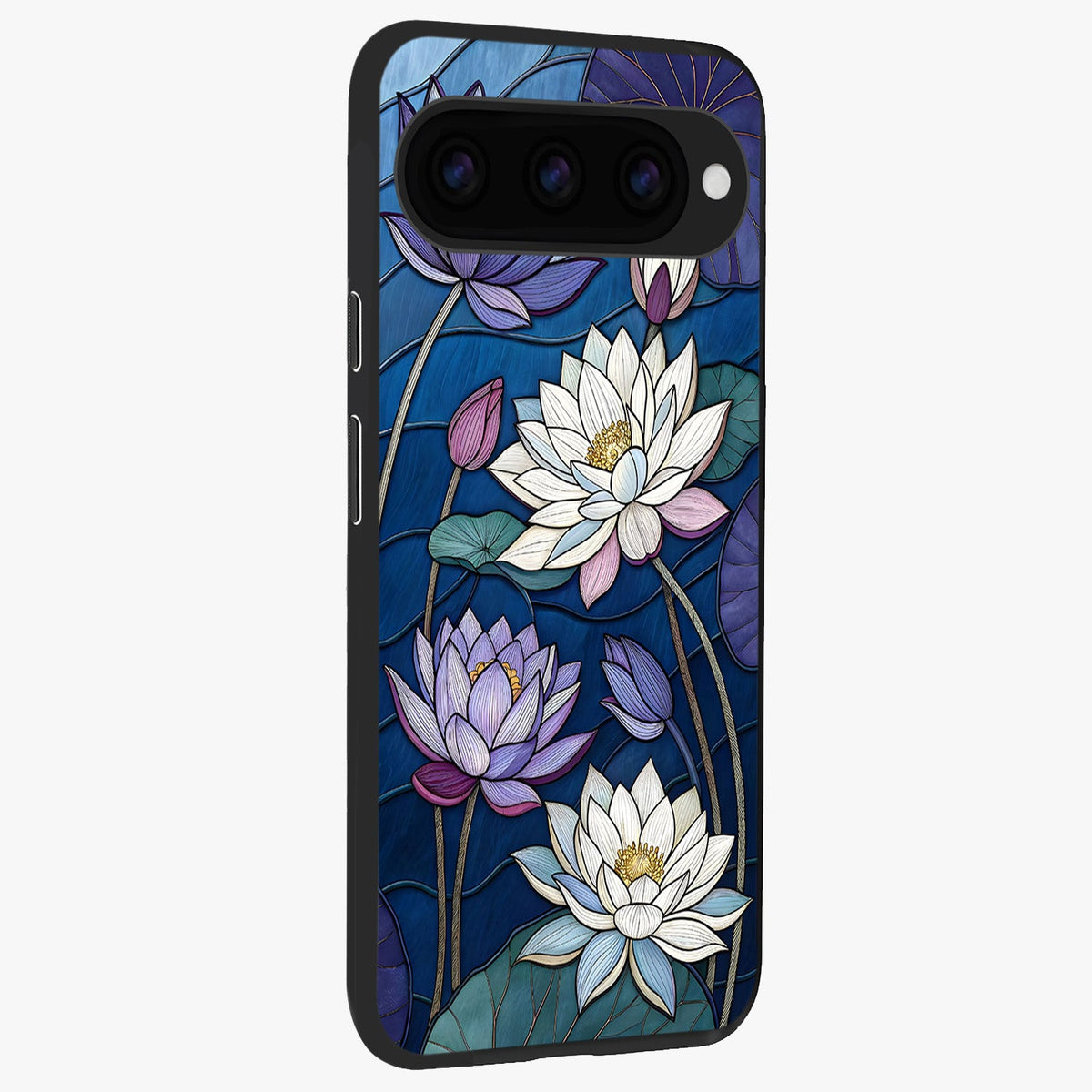  Purple Lotus Stained back cover For Google Pixel 11 Pro slim fit glass case with vibrant aesthetic design